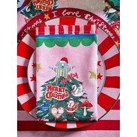 Eleanor Bowmer Fabulously Festive Set of 4 Christmas Tree Cotton Napkins