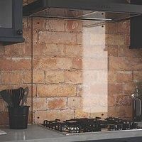 Clear Glass Kitchen Splashback (matt Black Caps) 600mm X 750mm