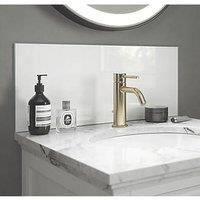 Ice White Glass Bathroom Splashback 600mm X 250mm X 4mm