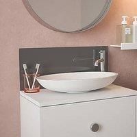 Splashback Self-Adhesive Bathroom Splashback Metallic Charcoal 600mm x 250mm x 4mm (674JL)