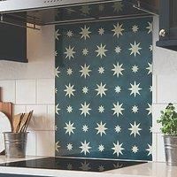 House Beautiful Jasper Indigo Glass Kitchen Splashback 600mm x 750mm