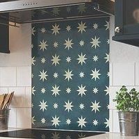 House Beautiful Jasper Indigo Glass Kitchen Splashback 900mm x 750mm