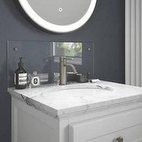 Splashback Bathroom Splashback Crystal Clear with Bronze Caps 600mm x 250mm x 4mm (948JL)