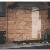 Clear Glass Kitchen Splashback (matt Black Caps) 900mm X 750mm