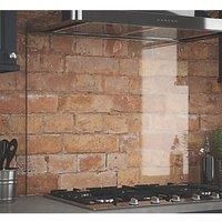 Clear Glass Kitchen Splashback (brushed Caps) 900mm X 750mm