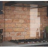Clear Glass Kitchen Splashback (copper Caps) 900mm X 750mm