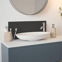 Splashback Self-Adhesive Bathroom Splashback Matt Black 600mm x 250mm x 4mm (436JL)