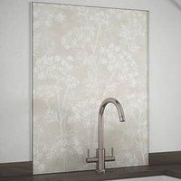 Country Living Meadow Ochre Glass Kitchen Splashback 600mm x 750mm