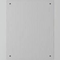 Clear Fluted Glass Kitchen Splashback With Bronze Caps 600X750Mm