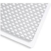 Snuz Cot and Cot Bed Fitted Sheet, Cloud, Grey/White, 390 g, BD028CH