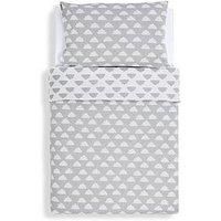 Snuz Cot Duvet and Pillow Case Set - Grey Cloud