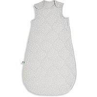 The Little Green Sheep Quilted Printed Linen Sleeping Bag 2.5 Tog, 350 g, 0-6 Months, Dove with White Rice Print SB001BF