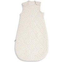 The Little Green Sheep Quilted Printed Linen Sleeping Bag 2.5 Tog, 350 g, 0-6 Months, Linen with Honey Rice Print