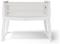 SnuzPod Studio Next to Me Crib - Portable, Lightweight Baby Bed with Zip-Down Wall, 3D Breathable Mattress, 6 Height Settings and Comfort Incline Mode - Ideal Home and Travel Cot with Wheels, Paris