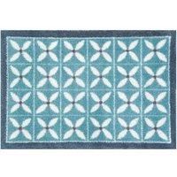 Turtle Mat Design Washable Doormat 40X60Cm Small Multi-grip Flowerfields Blue, Blue