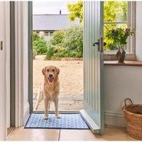 Turtle Mat Design Washable Doormat 60X85Cm Medium Multi-grip Flowerfields Blue, Blue