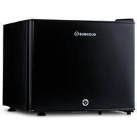 Subcold Aire20 LED Mini Fridge | 20L Small Table Top Model | Quiet Frost Free Fridge for Bedrooms & Hotels | Lockable with Solid door & interior LED light (Black)