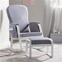 Ickle Bubba Dursley Nursing Rocking Chair And Stool, Pearl Grey