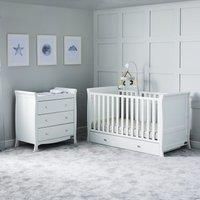 Ickle Bubba Snowdon 2 Piece Furniture Set, includes Classic Cot Bed & Changing Unit (Without Mattress)