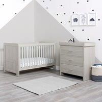 Ickle Bubba Pembrey Cot Bed & Changing Unit (Ash Grey)