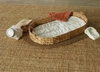 Artisan Baby Newborn Changing Basket Organic Change Mat Handmade Woven