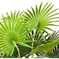 GreenBrokers Artificial 95cm Fan Finger Palm Tree, Potted Plant