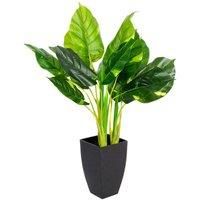 GreenBrokers Artificial Real Touch Pothos Plant in Black Pot 75cm