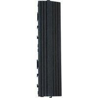Decko 1 Piece Black Composite Interlocking Straight Edging Tile 30Cm X 7Cm