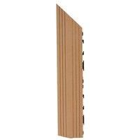 DEKCO Teak 1 Piece Composite Wood Plastic Decking Interlocking Left Edge Tiles with Woodgrain Effect 37cm x 7cm