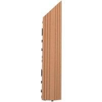DEKCO Teak 1 Piece Composite Wood Plastic Decking Interlocking Right Edge Tiles with Woodgrain Effect 37cm x 7cm