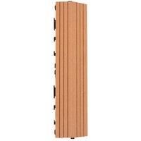 DEKCO Teak 1 Piece Composite Wood Plastic Decking Interlocking Straight Edge Tiles with Woodgrain Effect 30cm x 7cm