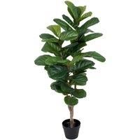 Greenbrokers Artificial Real Touch Fiddleleaf Tree x 46 leaves 125cm