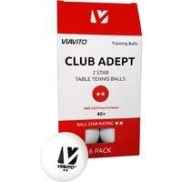 Viavito Club Adept 2 Star Table Tennis Balls - Pack of 6