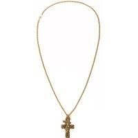 Gold Pray Pendant Necklace