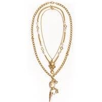 Gold Prudence Triple Necklace Set