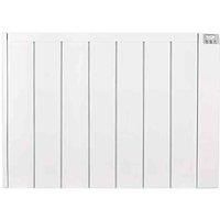 MYLEK Ceramic Panel Heater Radiator Electric with Programmable Digital Timer 2000w - Aluminium Wall Mounted Freestanding Slim White, IP24 Splashproof, LOT 20 Eco Design Energy Efficient (2000W)