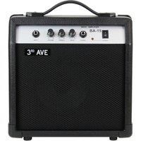 3rd Avenue 15W Slimline Bass Guitar Amplifier with Strong Rubber Cabinet, Headphone Output and 2 Band EQ Tone Control – Black