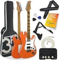 3rd Avenue Stateside Series Electric Guitar Pack - Canyon Orange, Orange