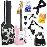 3Rd Avenue Full Size 4/4 Electric Guitar Pack With Amp - Pastel Pink