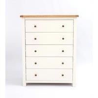 Maggiori 5 Drawer Chest of Drawers Brass Knob