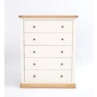 Trevi 5 Drawer Chest of Drawers Brass Knob