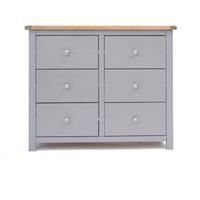 Marlow Home Co. Millport 6 Drawer 110Cm W Double Dresser orange/gray 90.0 H x 110.0 W x 40.0 D cm