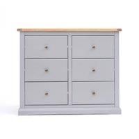 Marlow Home Co. Millan 6 Drawer 110Cm W Double Dresser gray/yellow 90.0 H x 110.0 W x 40.0 D cm