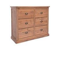 Tirolo 6 Drawer Chest of Drawers Brass Cup Handle