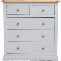 Loreo 5 Drawer Chest of Drawers Brass Knob