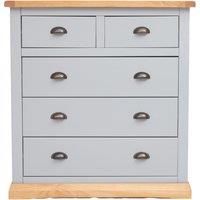 Bomporto 5 Drawer Chest of Drawers Brass Cup Handle