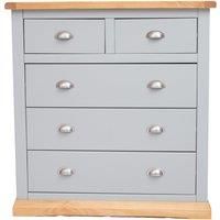 Bomporto 5 Drawer Chest of Drawers Chrome Cup Handle