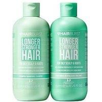 HAIRBURST Shampoo & Conditioner Set for Oily Hair - Deep Cleansing, Purifying & Hydrating with Tropical Aroma - Promotes Hair Growth, Reduces Hair Loss - Free of SLS, Silicones & Parabens - Made in UK