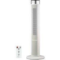 PureMate 40-inch Tower Fan, Oscillating Standing Fan with Remote, 3 Fan Speeds, LED Display, 3 Operational Modes, 7.5-Hour Timer, Portable 45W Quiet Floor Bladeless Fan for Bedroom & Home