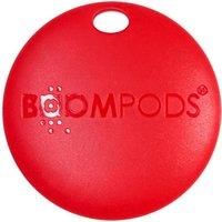 Boompods Boomtag Bluetooth Tracker Tag - Smart Tracking Device for Children, Pet and Dog, Keyring Wallet Tracker for Keys, Luggage Suitcases, Key Finder Compatible with Apple Find My App - Red